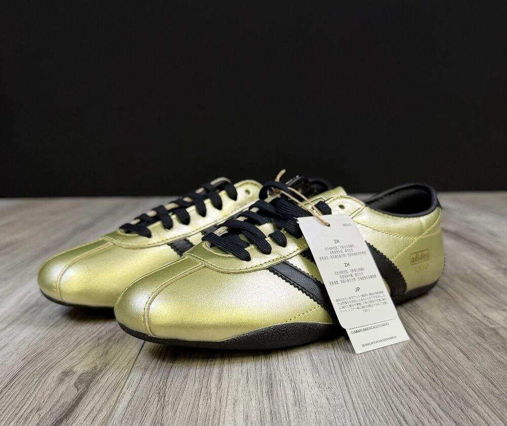 adidas Tokyo W Gold Metallic Core Black JQ0594 Womens Size 5 Shoes NEW